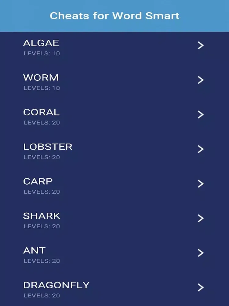 Cheats for Word Smart - All Hints, Answers & Solutions for WordSmart iPad Screenshots