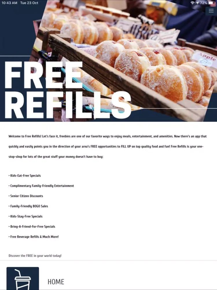 Free Refills iPad  スクリーンショット