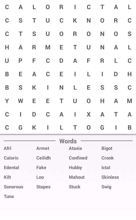 Capturas de tela do Word Search Puzzle