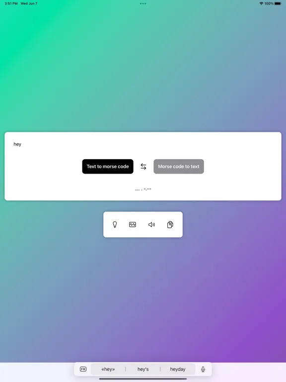 Morse Code Translator, Trainer iPad 应用截图