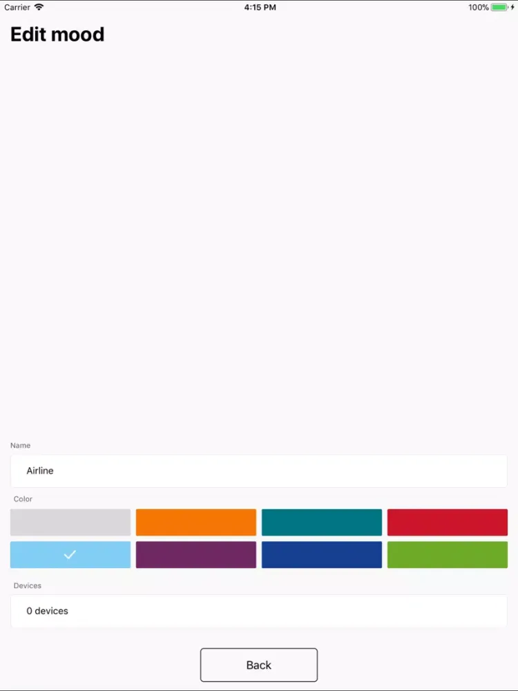 MOOD APP | Smart Living iPad  Screenshots