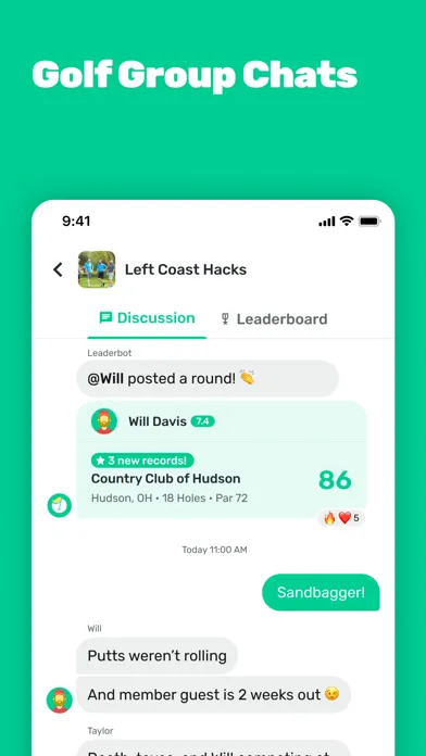 ภาพหน้าจอของ Leaderboard Golf, Inc.