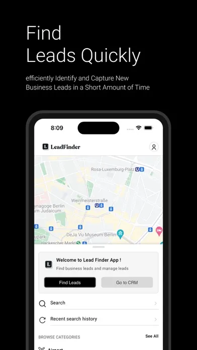 Lead Finder CRM スクリーンショット