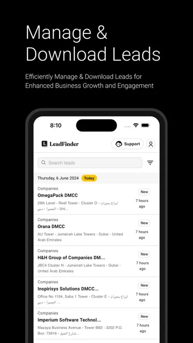 Lead Finder CRM スクリーンショット