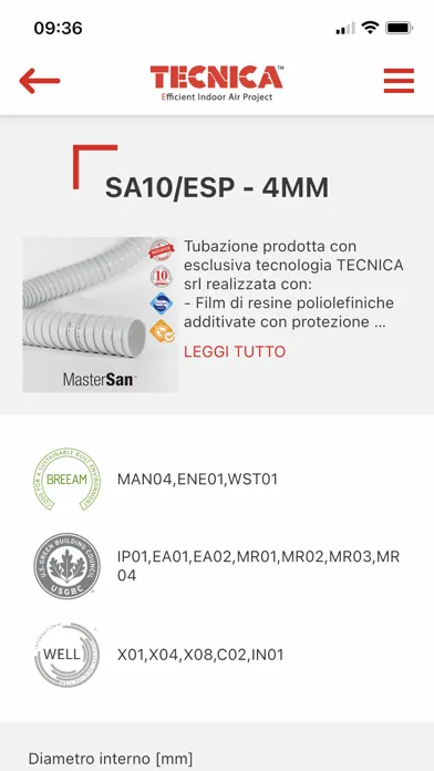 Tangkapan skrin Tecnica Srl