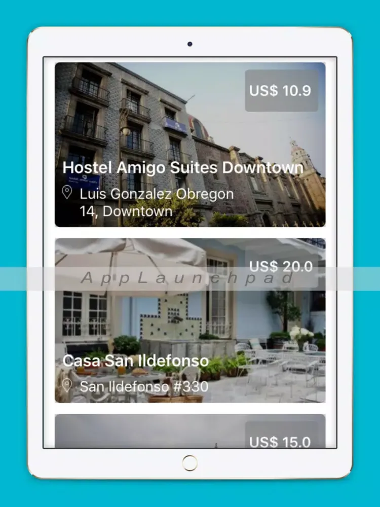 Zrzuty ekranu AzHostel iPad 