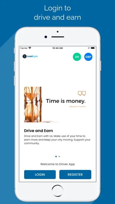 Zrzuty ekranu LeadRyde Driver: Drive to Earn