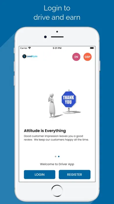 Zrzuty ekranu LeadRyde Driver: Drive to Earn
