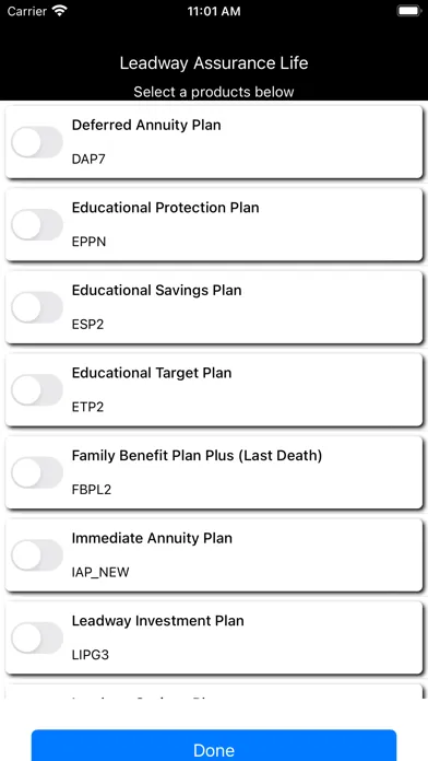 Capturas de tela do Leadway Referral Application