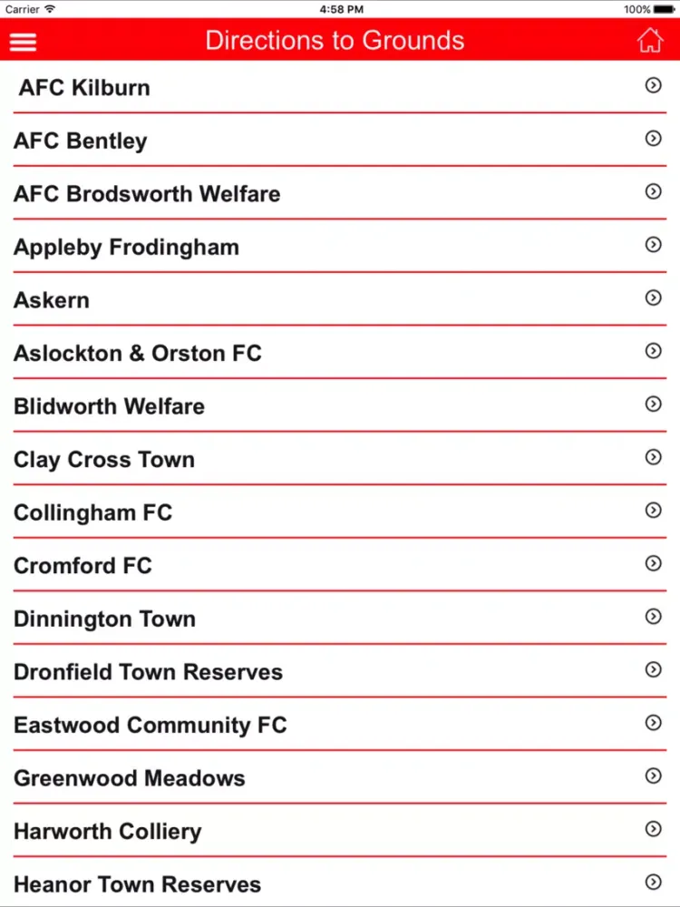 Central Midlands Football League iPad  Ekran Görüntüleri