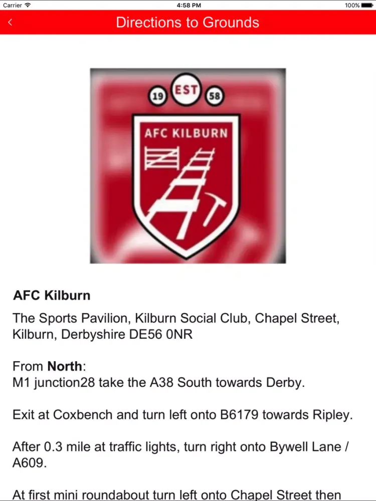 Central Midlands Football League iPad  Ekran Görüntüleri