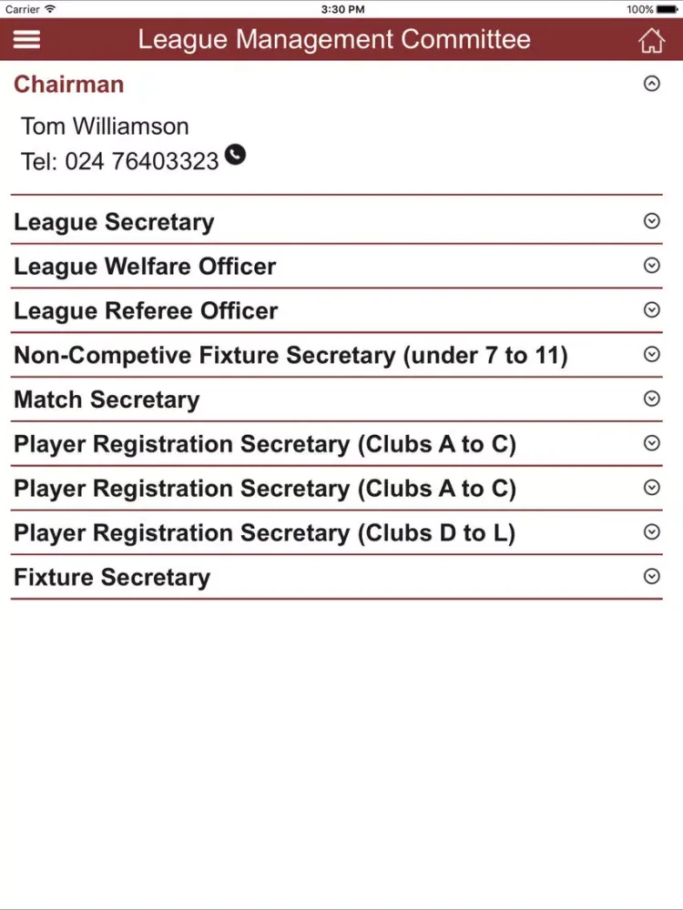 Coventry & Warwickshire YFL iPad  स्क्रीनशॉट