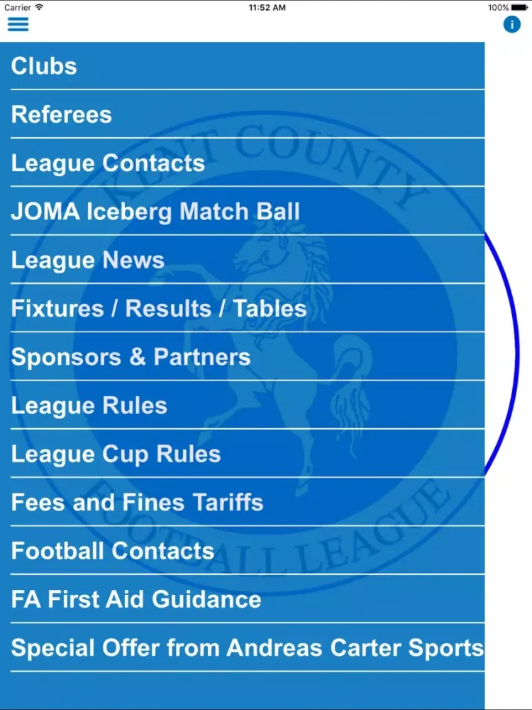 Kent County Football League iPad  स्क्रीनशॉट