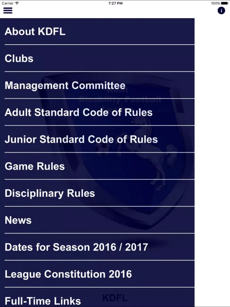 Скриншоты Kent Disability Football League iPad 