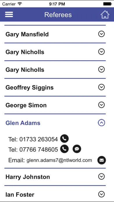 Zrzuty ekranu Peterborough & District Football League