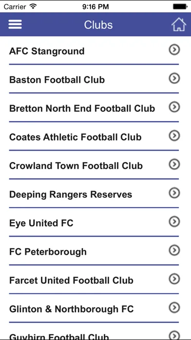 Zrzuty ekranu Peterborough & District Football League