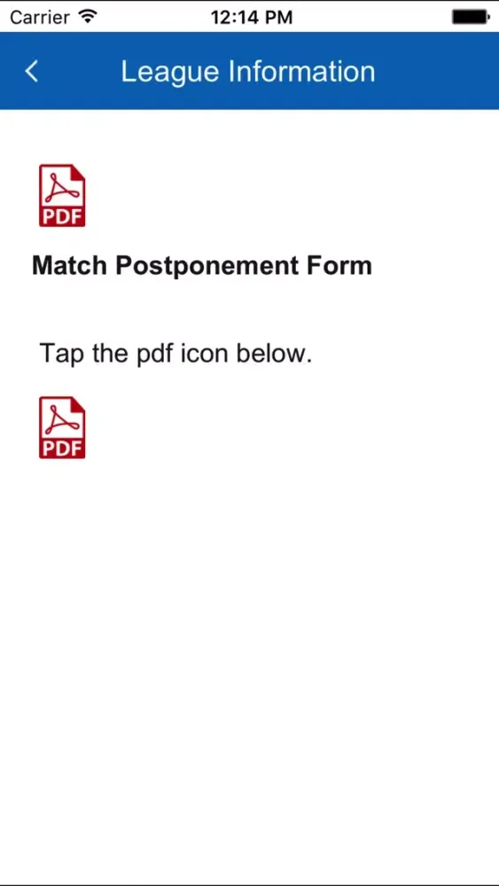 Capturas de tela do Manchester Football League