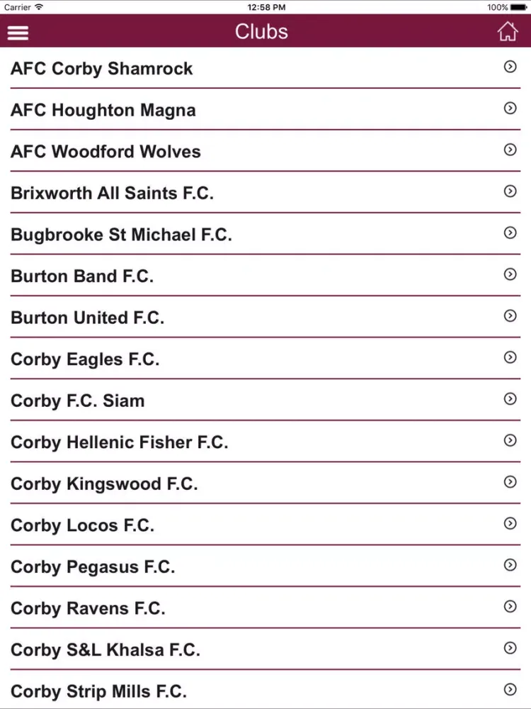 Northamptonshire Combination Football League iPad  سکرین شاٹس