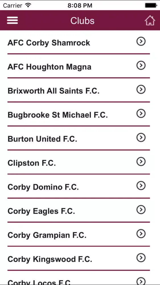 Northamptonshire Combination Football League سکرین شاٹس