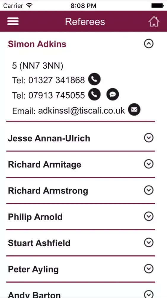 Northamptonshire Combination Football League سکرین شاٹس