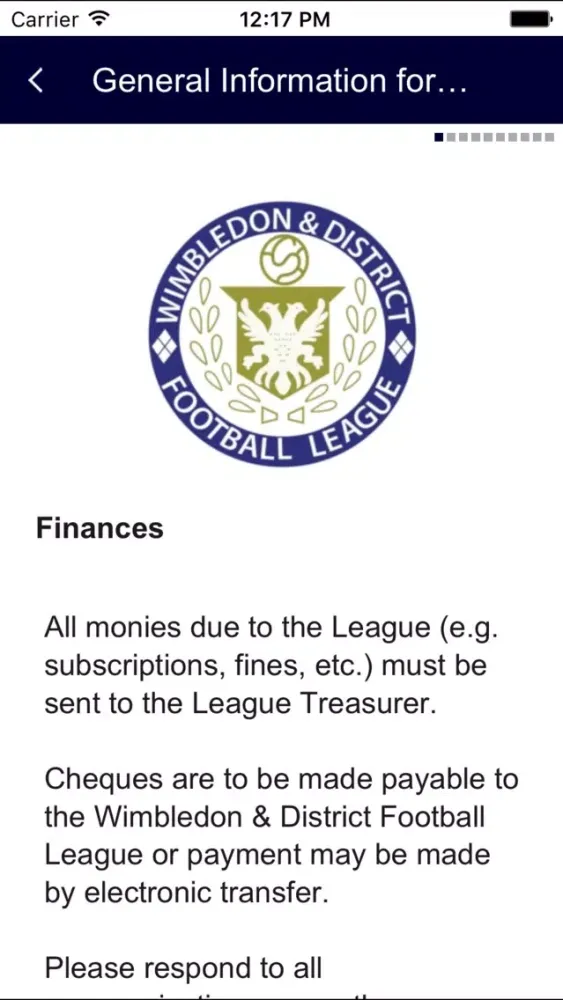 Wimbledon & District Football League 스크린샷