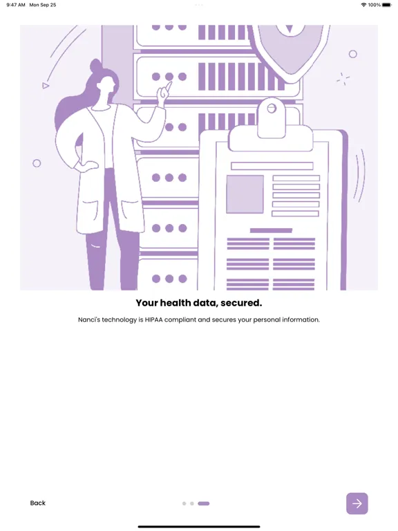 Tangkapan skrin Nanci by Lean6Health iPad 