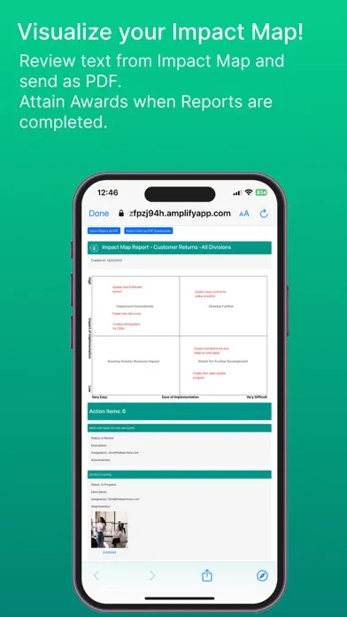 Capturas de pantalla de Lean Impact Map Rpt