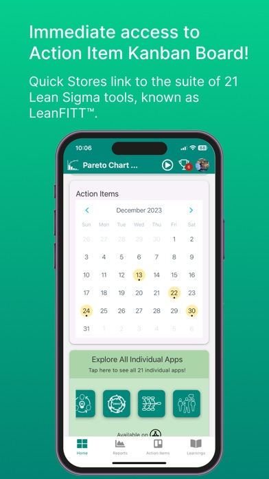 Captures d'écran de Lean Pareto Chart Rpt