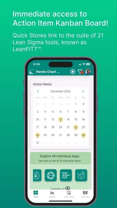 Tangkapan skrin Lean Pareto Chart Rpt