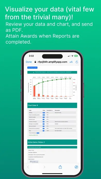 Tangkapan skrin Lean Pareto Chart Rpt