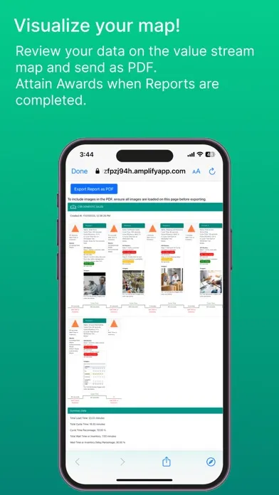 Lean Value Stream Mapping Rpt سکرین شاٹس