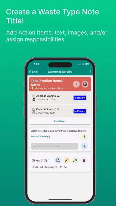 Lean Waste Walk Rpt Screenshots