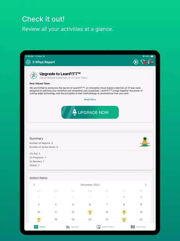 Lean 5 Whys Rpt iPad  Screenshots