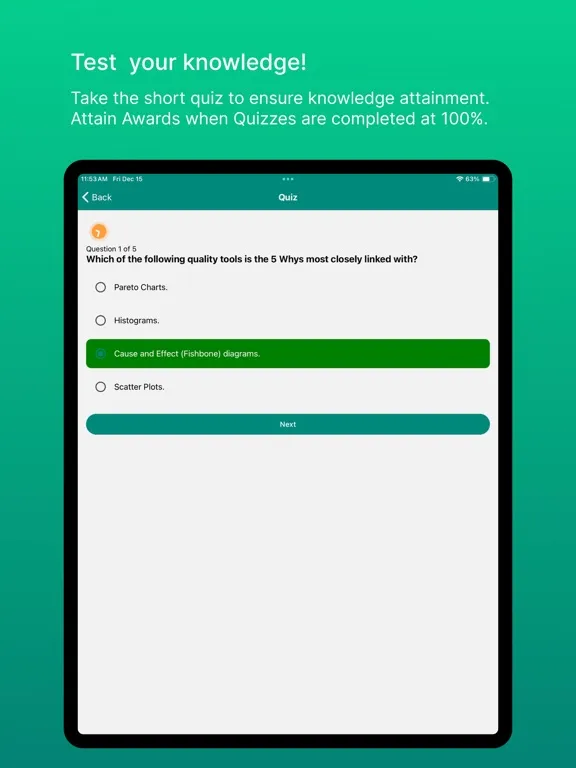 Lean 5 Whys Rpt iPad  Screenshots
