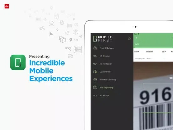 تصاویر MobileFirst for Infor M3 iPad 