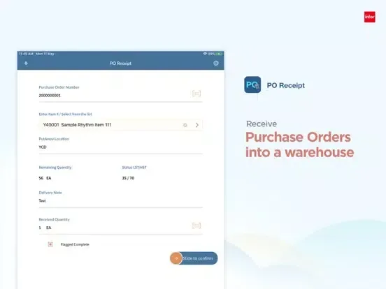 MobileFirst for Infor M3 Cloud iPad  Screenshots