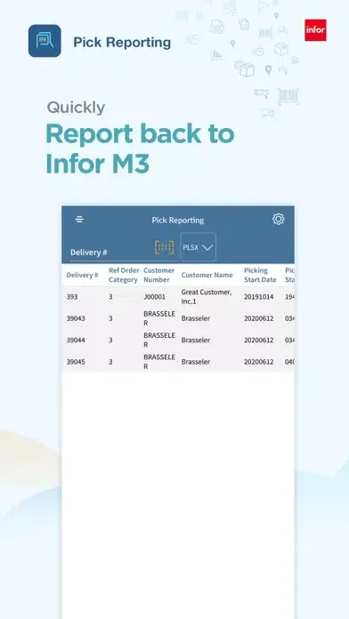MobileFirst for Infor M3 Cloud Screenshots