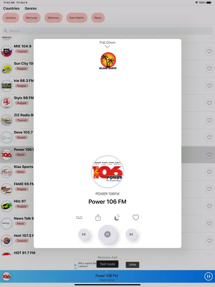 Island Radio iPad  سکرین شاٹس