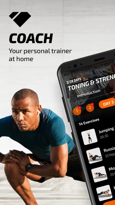Capturas de tela do Fitness Coach: Workout Trainer