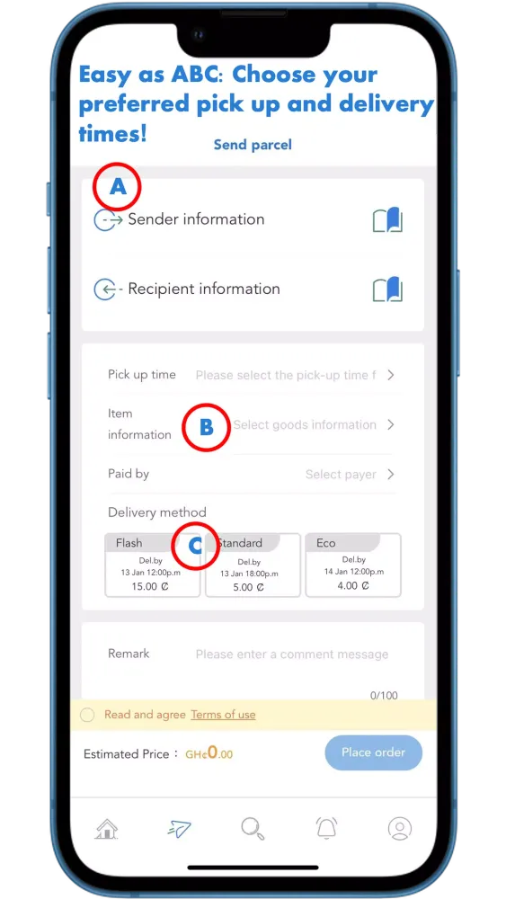 Ảnh chụp màn hình của Zippy Delivery