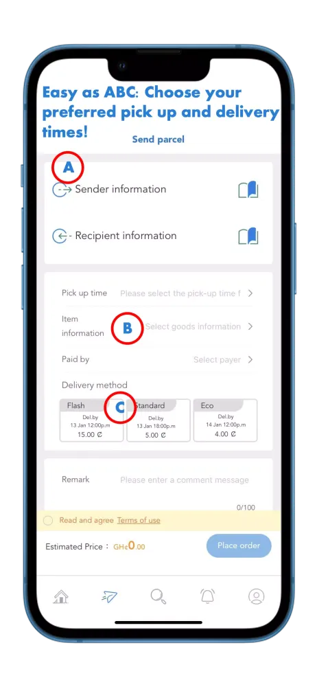 Ảnh chụp màn hình của Zippy Delivery