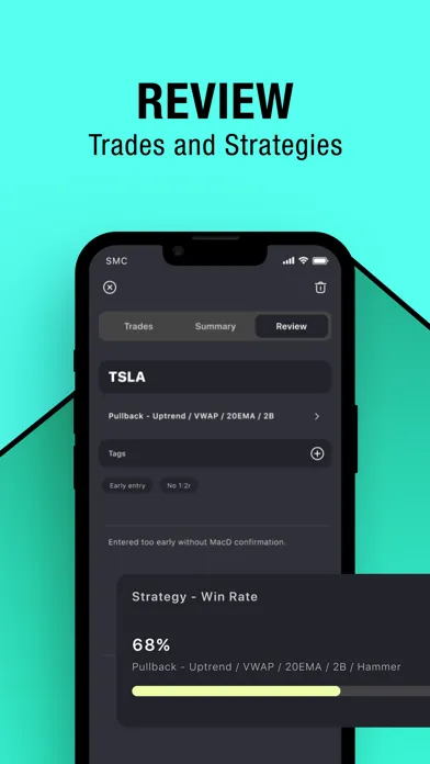 Capturas de tela do Leaprr - Trading Journal
