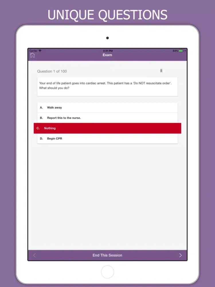ภาพหน้าจอของ CNA Exam Prep 2018 iPad 