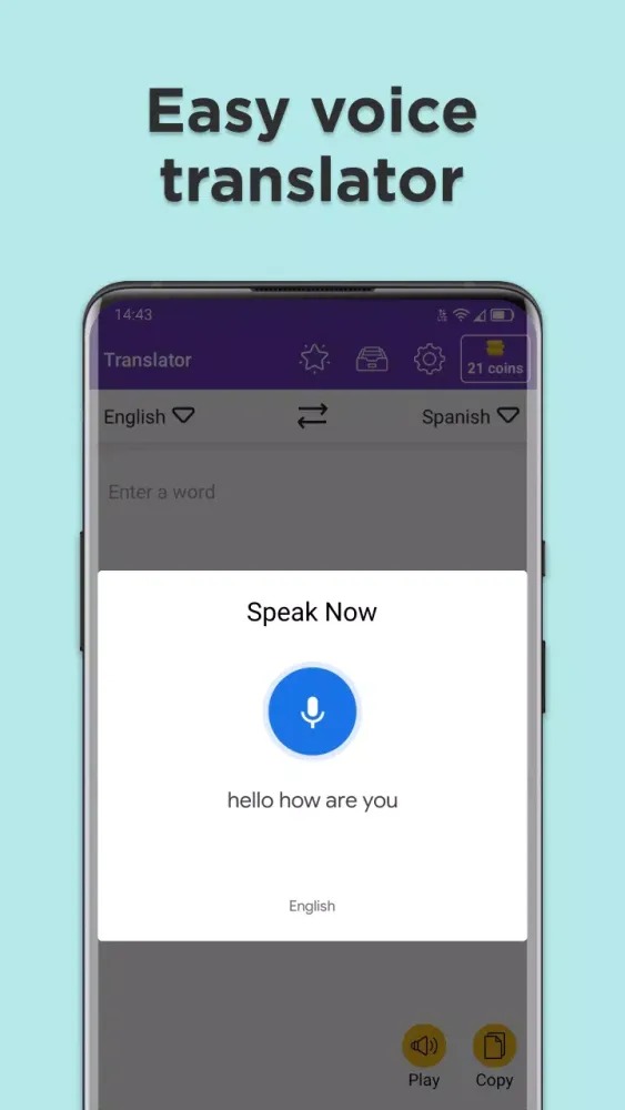English to Spanish Translator Screenshots