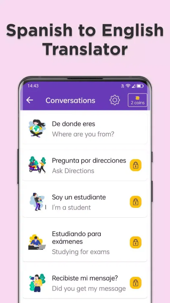 English to Spanish Translator Screenshots