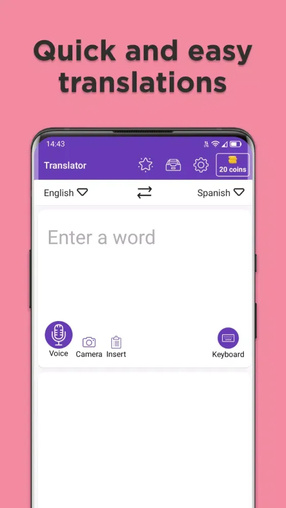 English to Spanish Translator Screenshots