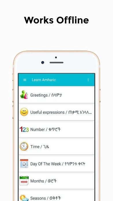 Ảnh chụp màn hình của Learn Amharic Ethiopian