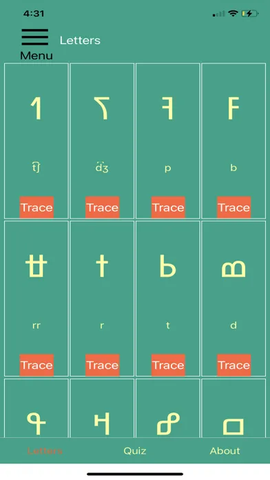 Ảnh chụp màn hình của Learn N'Ko Alphabet (Premium)