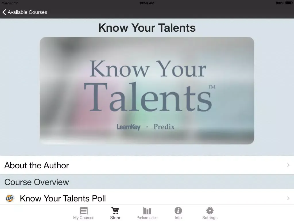Tangkapan skrin Know Your Talents iPad 