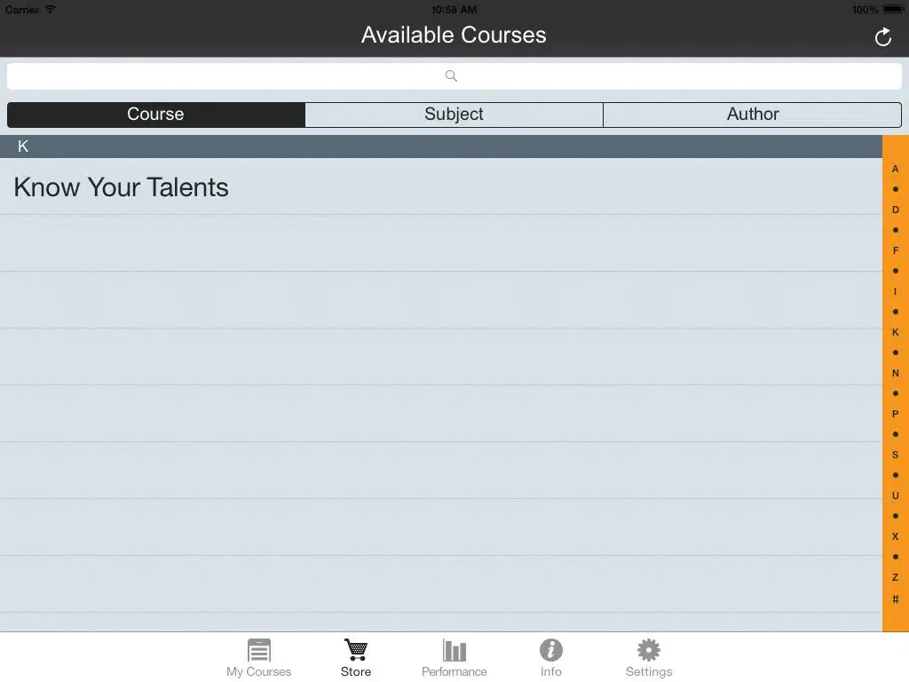 Tangkapan skrin Know Your Talents iPad 